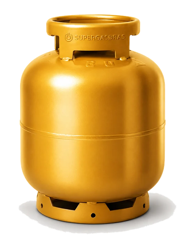Botijão Supergasbras P13, amarelo